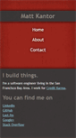 Mobile Screenshot of mattkantor.com
