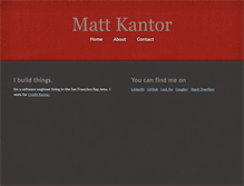 Tablet Screenshot of mattkantor.com